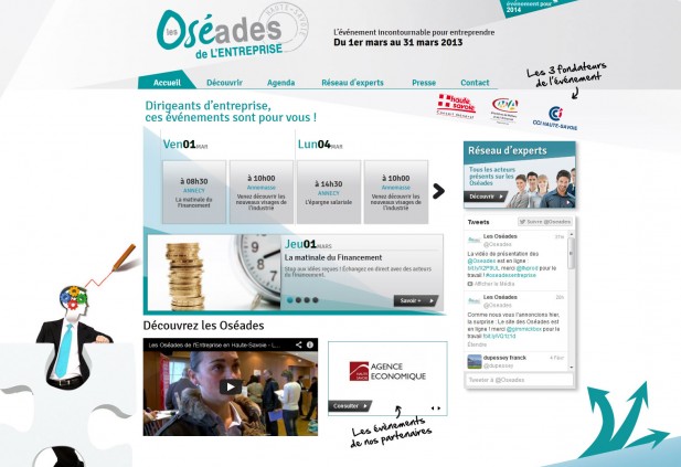 Site internet Oséades de l'entreprise 2013